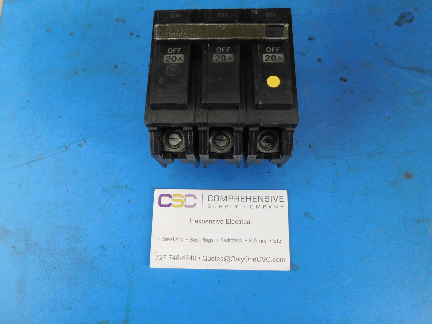 THQL32020 - GE 20A Amp 3P Pole 10kA@240V Plug On Circuit Breaker