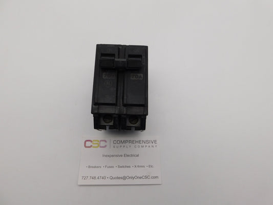 THQB2170 - GE 70A Amp 2P Pole 10kA@120/240V Bolt On Circuit Breaker