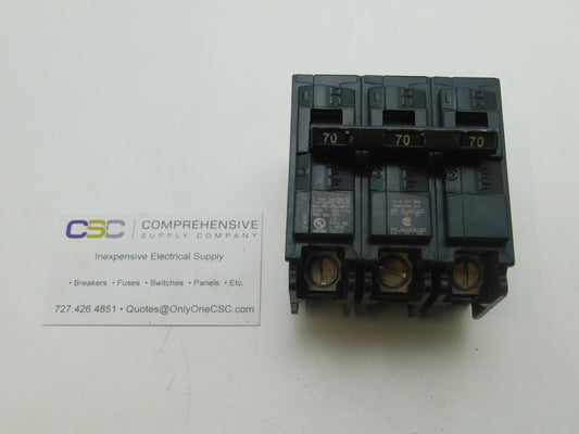 B370 - Siemens 70A Amp 3P Pole 10kA@240V Bolt On Circuit Breaker