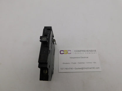 A120R - Challenger 20A Amp 1P Pole 10kA@120/240V Plug On Circuit Breaker W/Right Clip