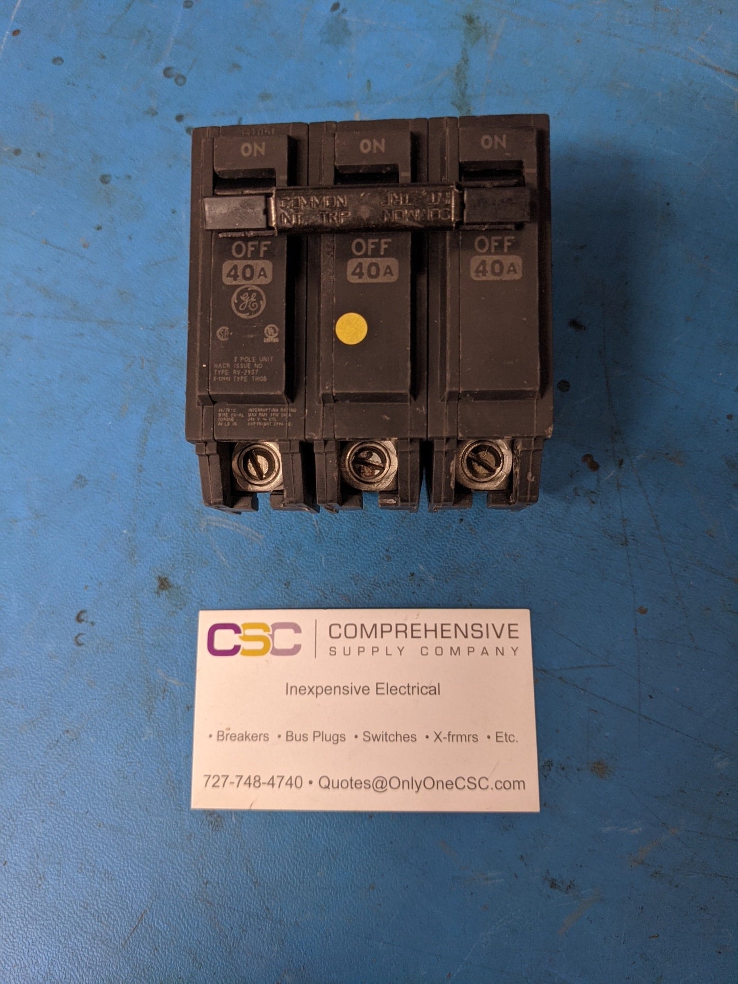 THQB32040 - GE 40A Amp 3P Pole 10kA@240V Bolt On Thqb Circuit Breaker