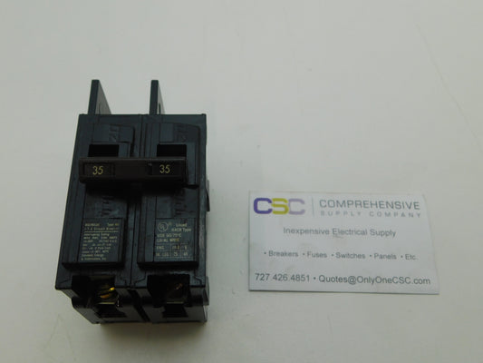 BQ2B035 - Siemens 35A Amp 2P Pole 10kA@120/240V Bolt On Circuit Breaker - Older Series