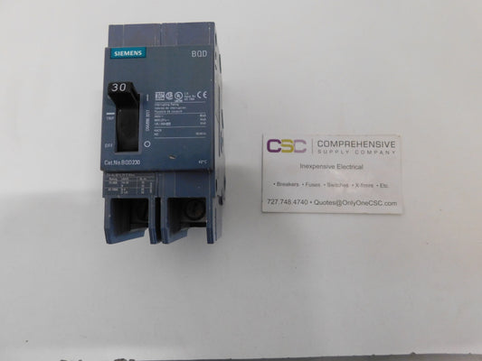 BQD230 - Siemens 30A Amp 2P Pole 14kA@480Y/277V Bolt On Gray Circuit Breaker