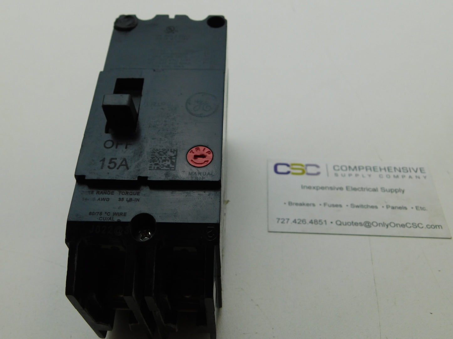 TEY215 - GE 15A Amp 2P Pole 14kA@480/277V Bolt On Circuit Breaker