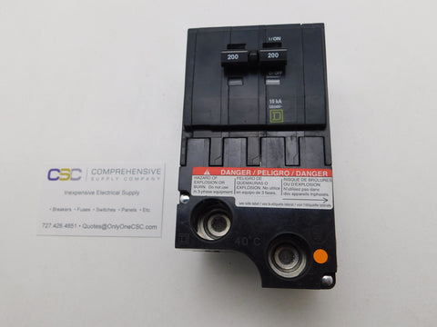 QO2200 - Square D 200A Amp 2P Pole 10kA@120/240V Plug On Circuit Breaker
