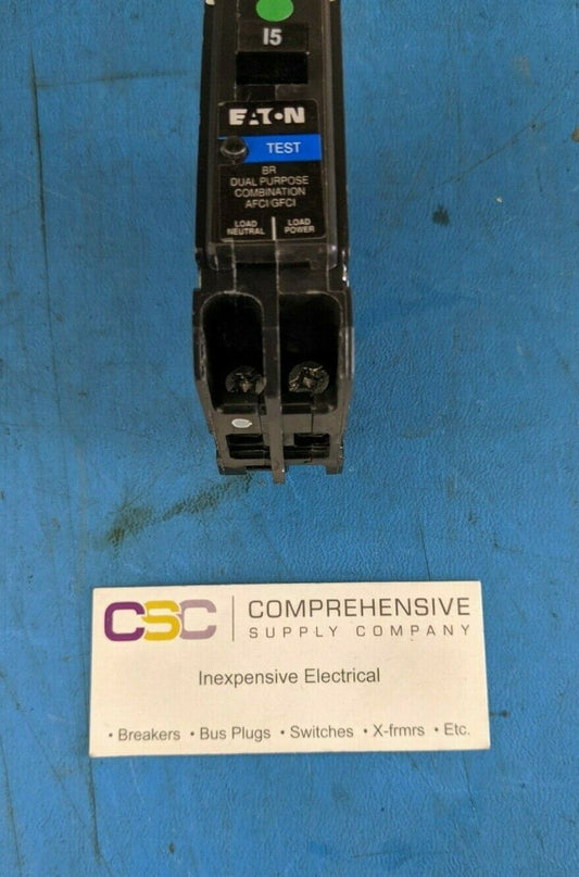 BRP115DF - Cutler Hammer 15A Amp 1P Pole 10kA@120V Plug On Dual Function AFCI/GFCI Neutral Circuit Breaker