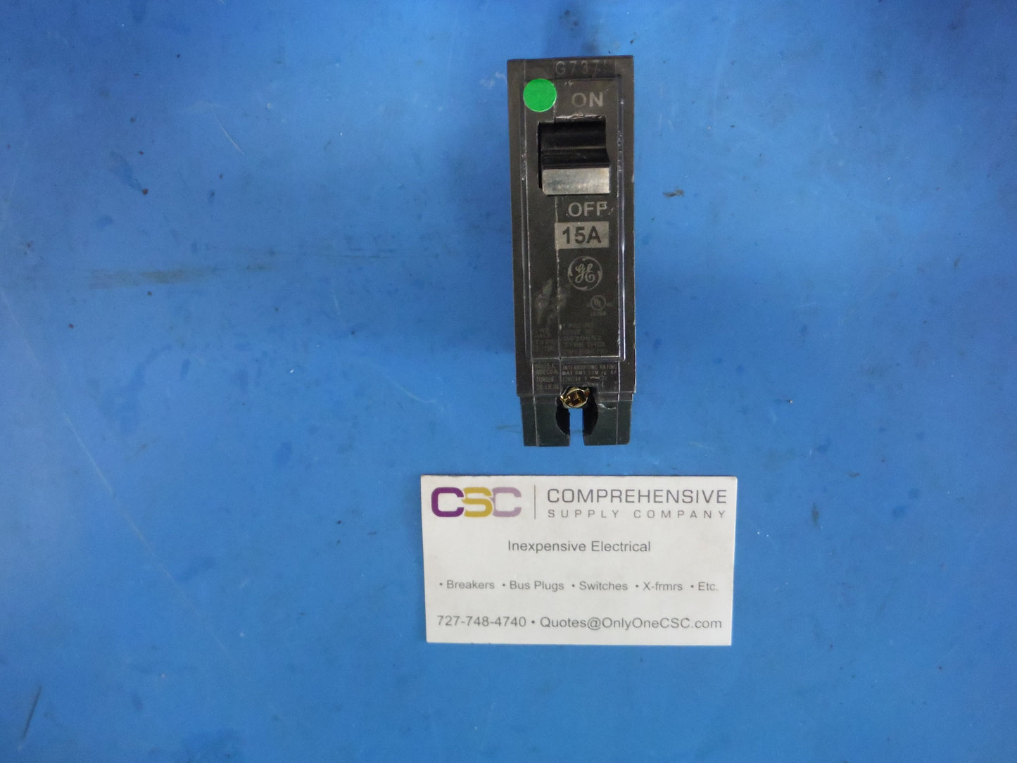 THQL1115 - GE 15A Amp 1P Pole 10kA@120/240V Plug On Circuit Breaker