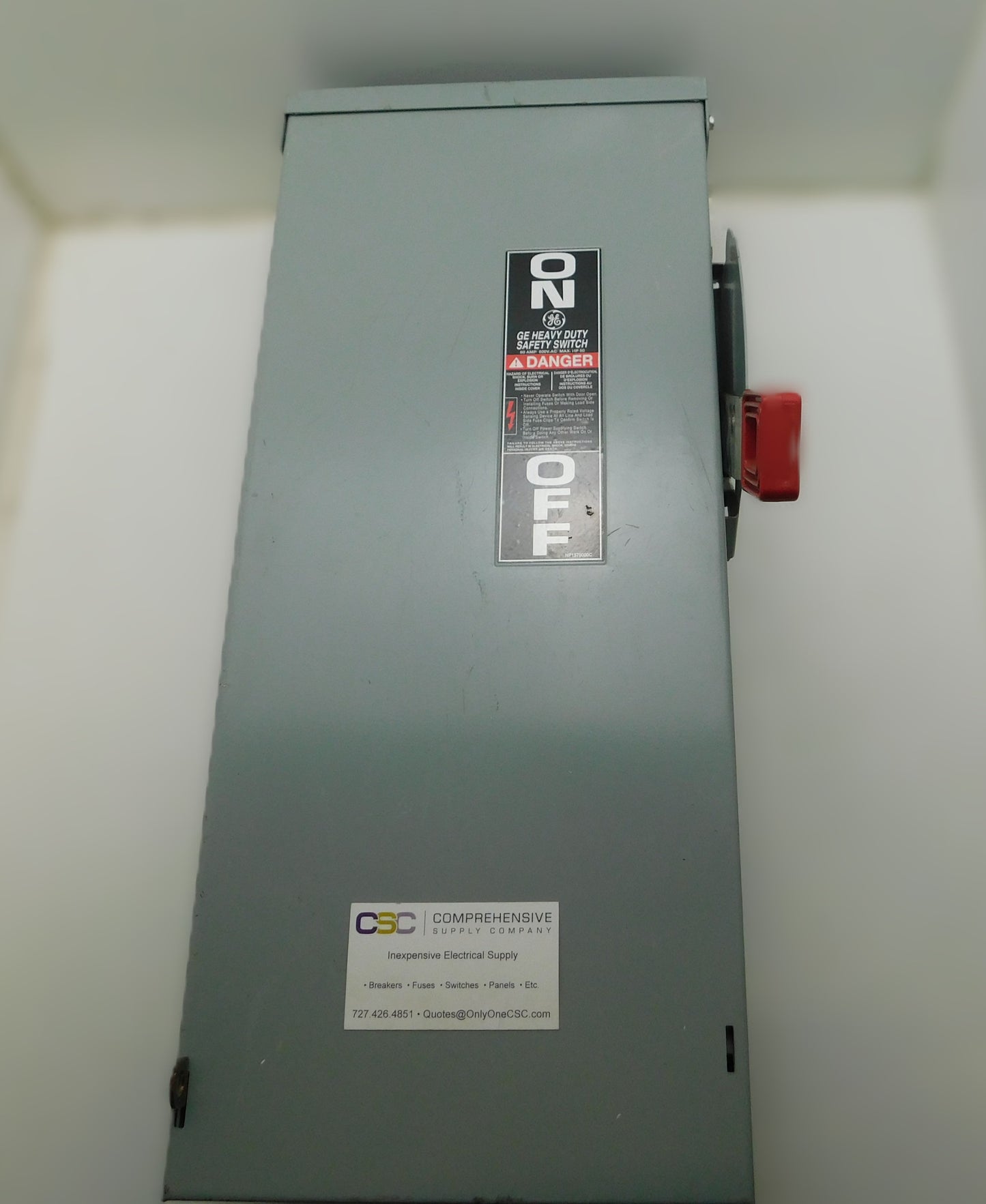 TH3362R - GE 60A Amp 3P Pole 600V Nema 3R Fusible Heavy Duty Safety Switch