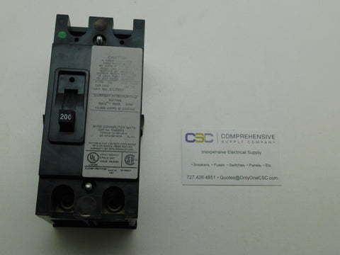 CC2200 - Cutler Hammer 200A Amp 2P Pole 10kA@240V Bolt On Main Circuit Breaker