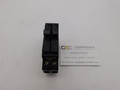 A1515 - Gte 15/15A Amp 2X1P Pole 10kA@120/240V Plug On Duplex Circuit Breaker W/Clip