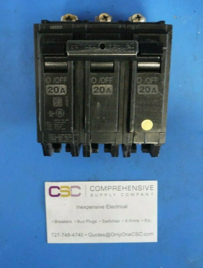THQB32020 - GE 20A Amp 3P Pole 10kA@240V Bolt On Circuit Breaker