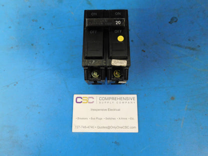 THQL2120 - GE 20A Amp 2P Pole 10kA@240V Plug On Circuit Breaker - Older Series