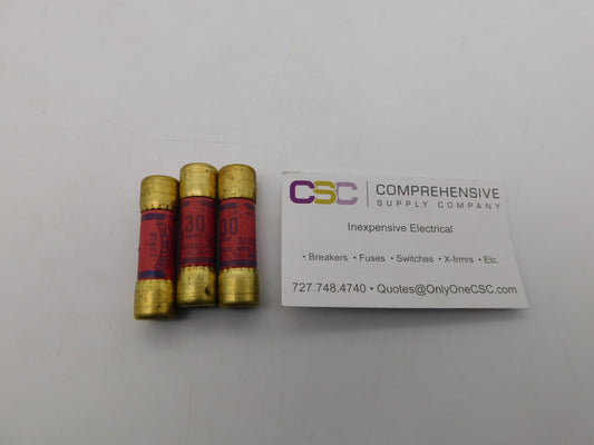 655-30 - Eagle 30A Amp 250V Class H Cartridge Fuse - 3 Pack