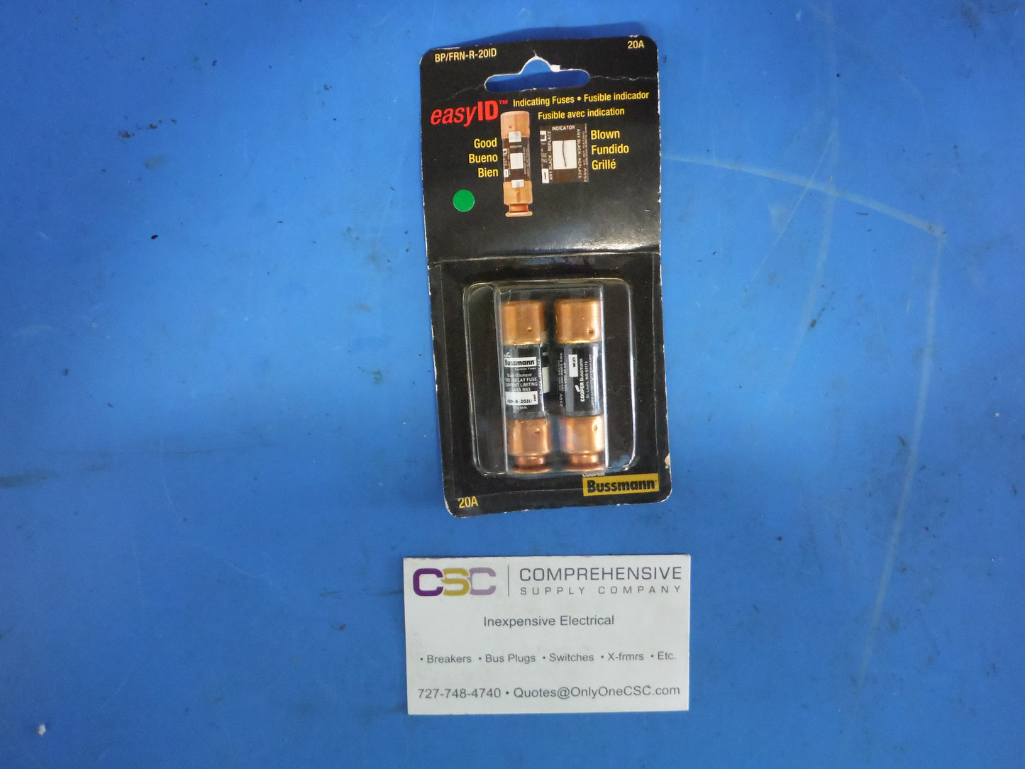 FRN-R-20ID - Bussmann 20A Amp 250Vac Class Rk5 Time Delay Indicator Cartridge Fuse