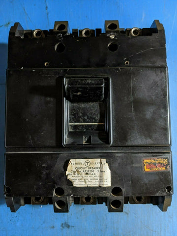 AT39200 - Trumbull Electric 200A Amp 3P Pole 600V Feed Through Circuit Breaker