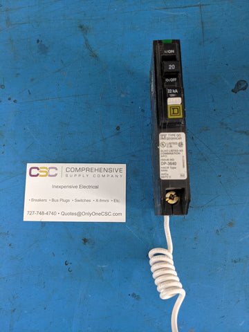 QO120VHCAFI - Square D 20A Amp 1P Pole 22kA@120V Combo Arc Fault AFCI Plug On Qo Circuit Breaker