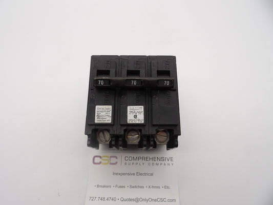 B370H - Siemens 70A Amp 3P Pole 22kA@240V Bolt On Circuit Breaker