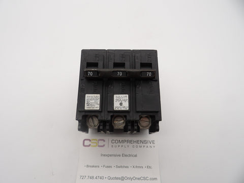 B370H - Siemens 70A Amp 3P Pole 22kA@240V Bolt On Circuit Breaker