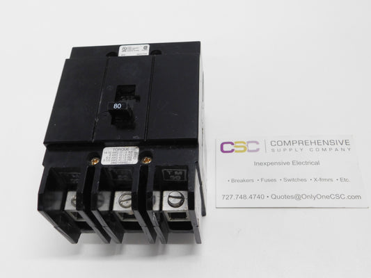 GHB3080 - Eaton 80A Amp 3P Pole 14kA@480Y/277V Bolt On Circuit Breaker