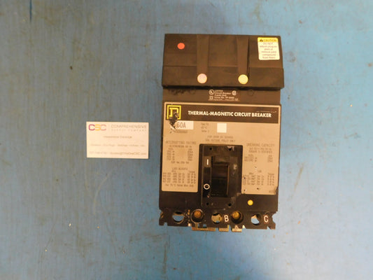FH36060 - Square D 60A Amp 3P Pole 600V 25kA@480V I-Line Plug On Circuit Breaker W/Gray Label
