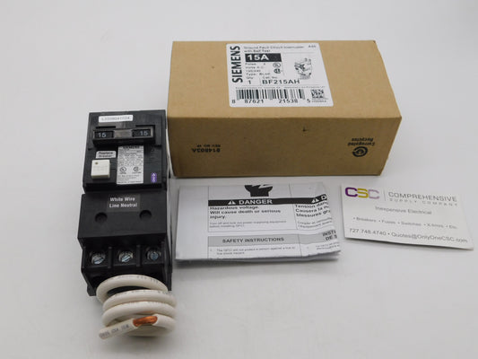 BF215AH - Siemens 15A Amp 2P Pole 22kA@120/240V Bolt On Circuit Breaker