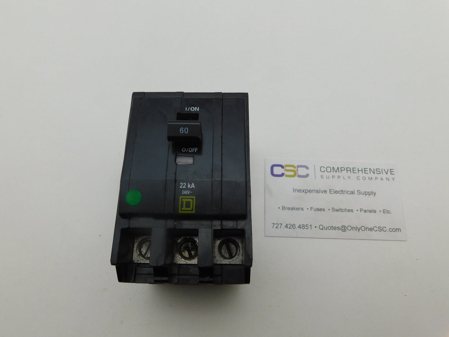 QOB360VH - Square D 60A Amp 3P Pole 22kA@240V Bolt On Circuit Breaker