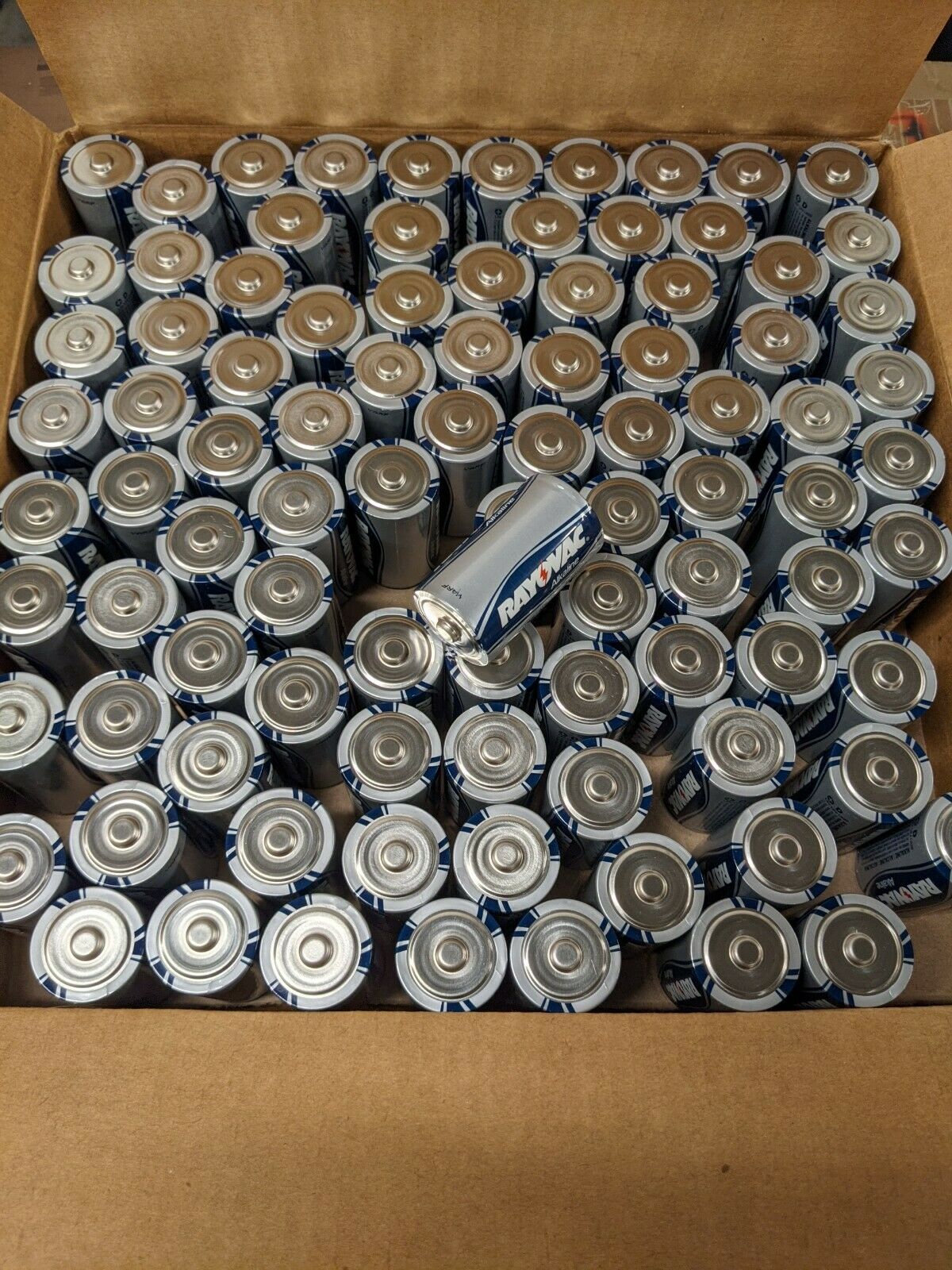 AL-D - Rayovac 93 Rayovac Alkaline Size D Batteries Partial Bulk Case Of 93Pcs (Al-D) Exp 2024