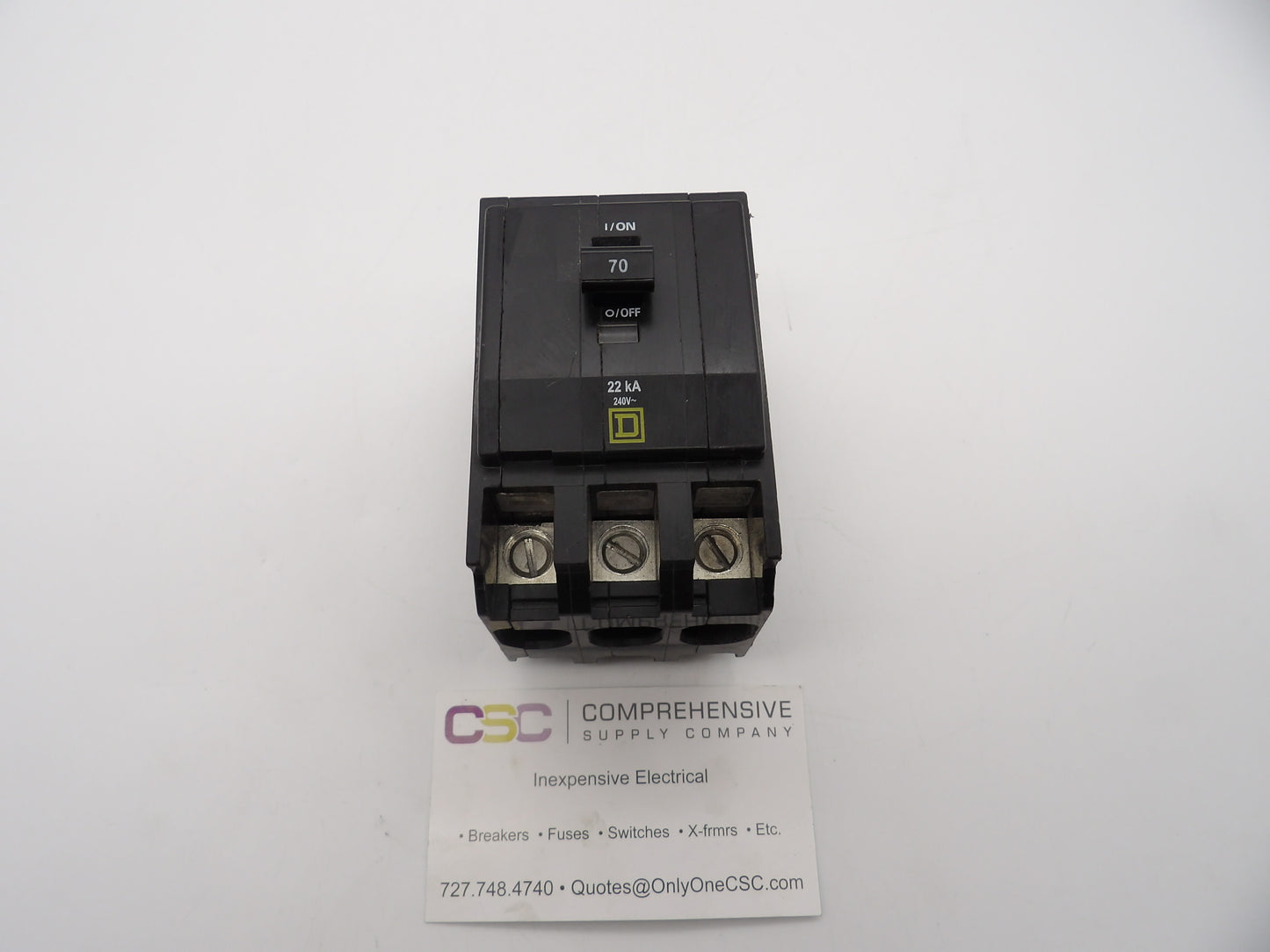 QOB370VH - Square D 70A Amp 3P Pole 22kA@240V Bolt On Circuit Breaker