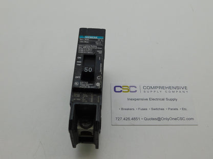 BQD150 - Siemens 50A Amp 1P Pole 120/277V 14kA@277V Bolt On Black Circuit Breaker