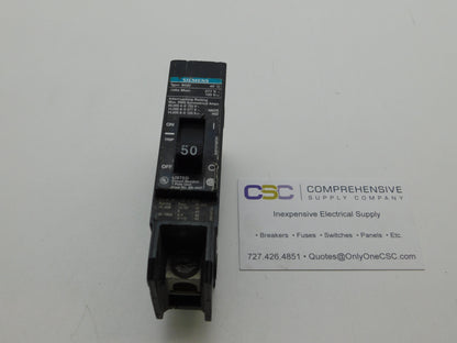 BQD150 - Siemens 50A Amp 1P Pole 120/277V 14kA@277V Bolt On Black Circuit Breaker