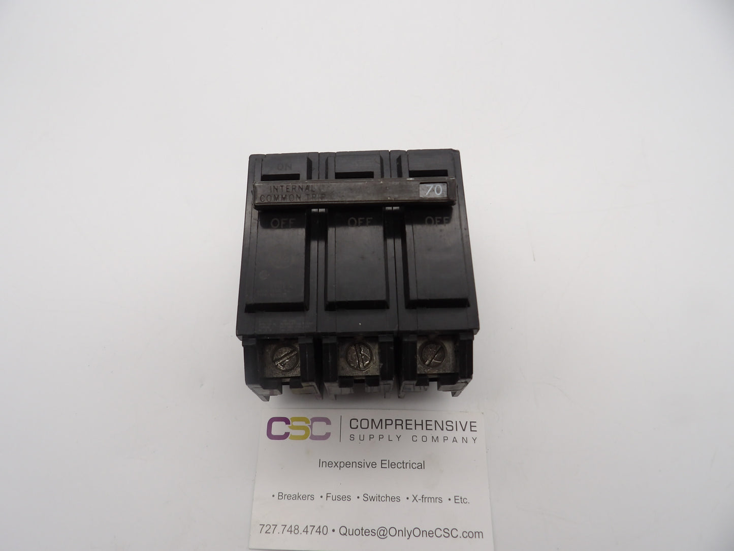 THQL32070 - GE 70A Amp 3P Pole 10kA@240V Plug On Circuit Breaker