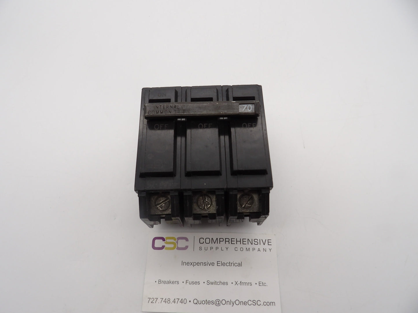 THQL32070 - GE 70A Amp 3P Pole 10kA@240V Plug On Circuit Breaker