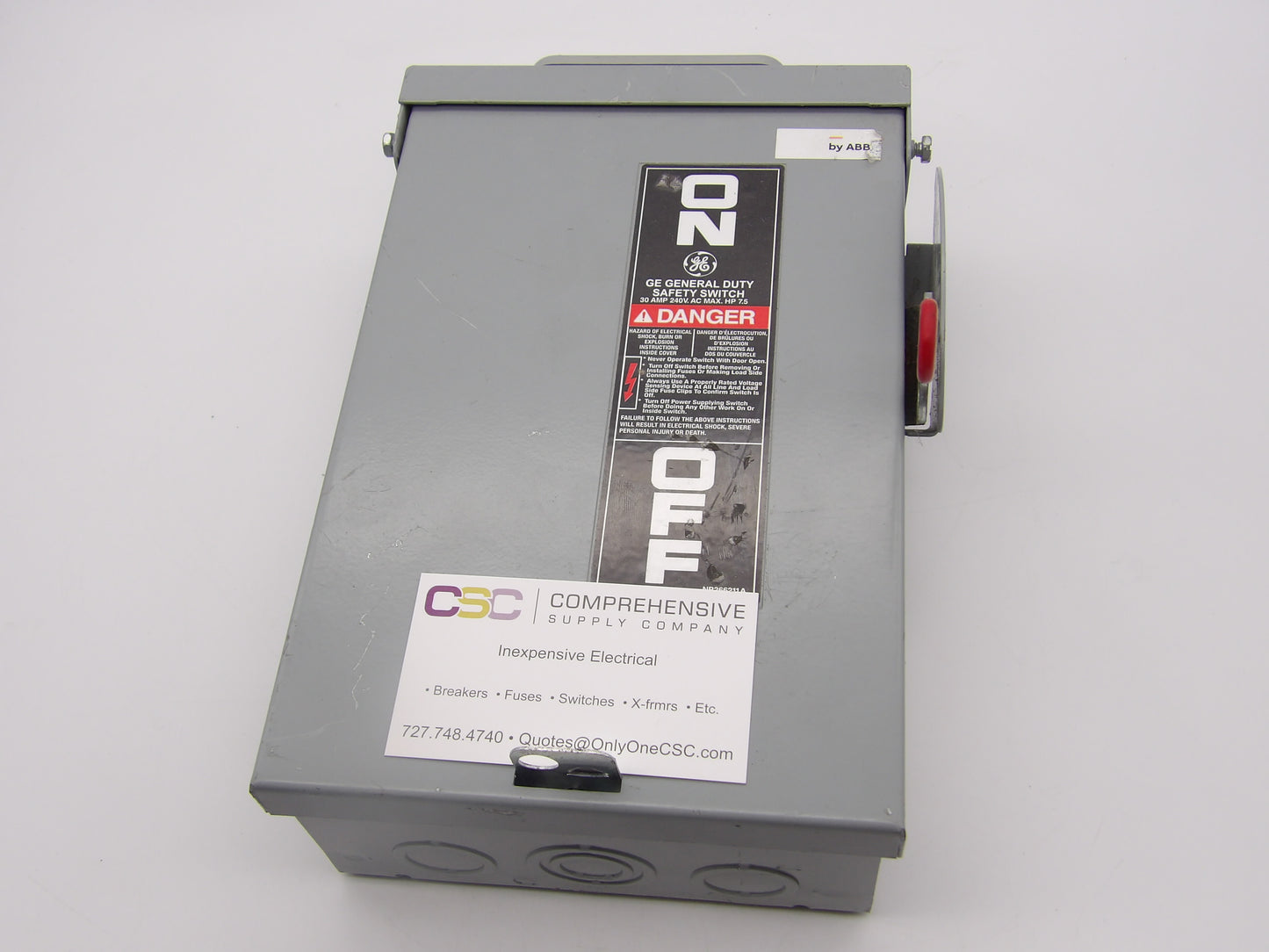 TG4321R - GE 30A Amp 3P Pole 240V Nema 3R Fusible General Duty Safety Switch