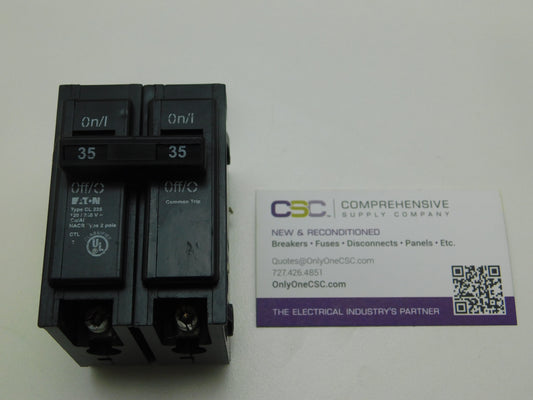 CL235 - Cutler Hammer 35A Amp 2P Pole 10kA@120/240V Plug On Circuit Breaker