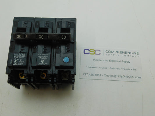 B330 - Siemens 30A Amp 3P Pole 10kA@240V Bolt On Circuit Breaker