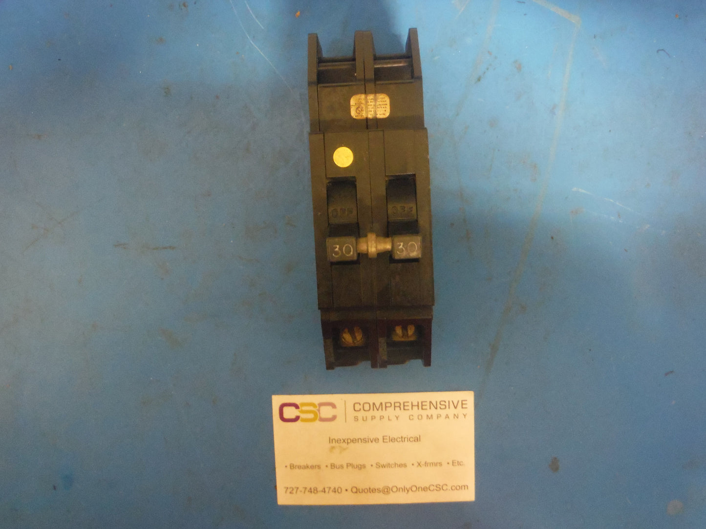 QC230 - Zinsco 30A Amp 2P Pole 10kA@120/240V Plug On Qc Thick Circuit Breaker