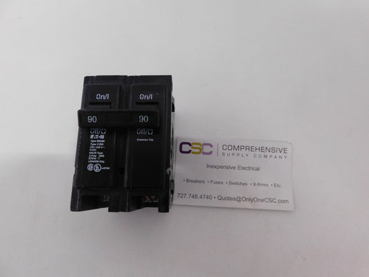 BR290 - Cutler Hammer 90A Amp 2P Pole 10kA@120/240V Plug On Circuit Breaker