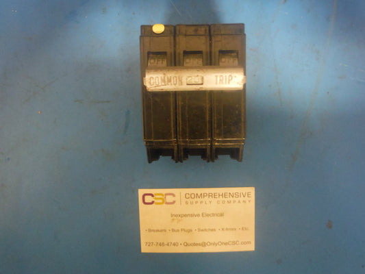 CHB320 - Eaton 20A Amp 3P Pole 10kA@240V Metal Foot Half Notch Bolt On Chb Circuit Breaker