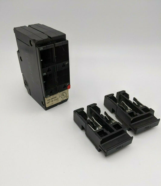 QF-21515 - Square D 15/15/15/15A Amp 4P (2P/2P) Pole 10kA@240V Plug On Quadplex Fuse Pull Circuit Breaker/Misc Switch