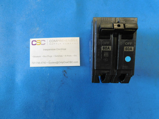 THHQB2160 - GE 60A Amp 2P Pole 22kA@120/240V Bolt On Circuit Breaker