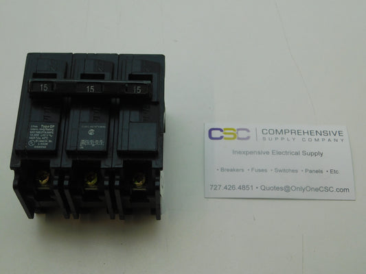 Q315 - Siemens 15A Amp 3P Pole 10kA@240V Plug On Circuit Breaker