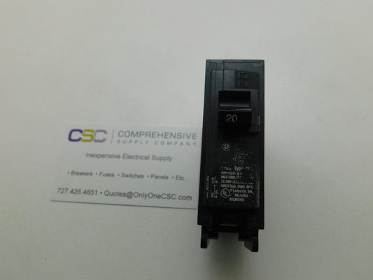 B120H - Siemens 20A Amp 1P Pole 22kA@120/240V Bolt On Circuit Breaker - Older Series
