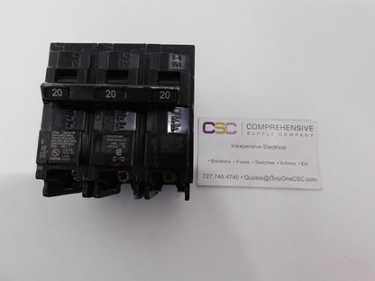 B320HH - Siemens 20A Amp 3P Pole 65kA@240V Bolt On Circuit Breaker