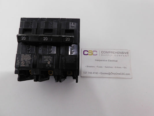 B320HH - Siemens 20A Amp 3P Pole 65kA@240V Bolt On Circuit Breaker