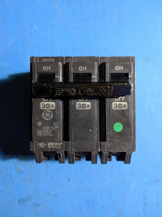 THQL32030 - GE 30A Amp 3P Pole 10kA@240V Plug On Circuit Breaker