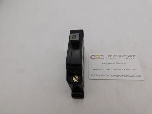 CHB120 - Cutler Hammer 20A Amp 1P Pole 10kA@120/240V Bolt On Circuit Breaker