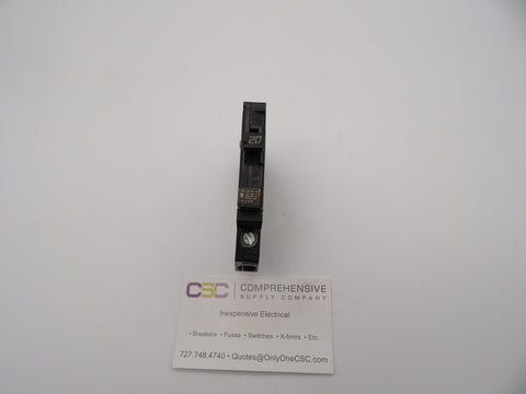 A120L - Challenger 20A Amp 1P Pole 10kA@120/240V Plug On Circuit Breaker W/Left Clip