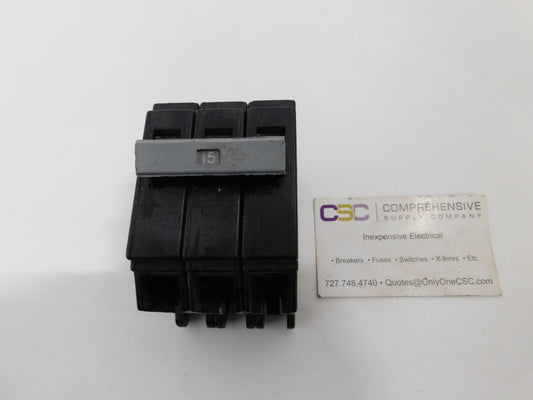 CHB315 - Cutler Hammer 15A Amp 3P Pole 10kA@240V Bolt On Circuit Breaker