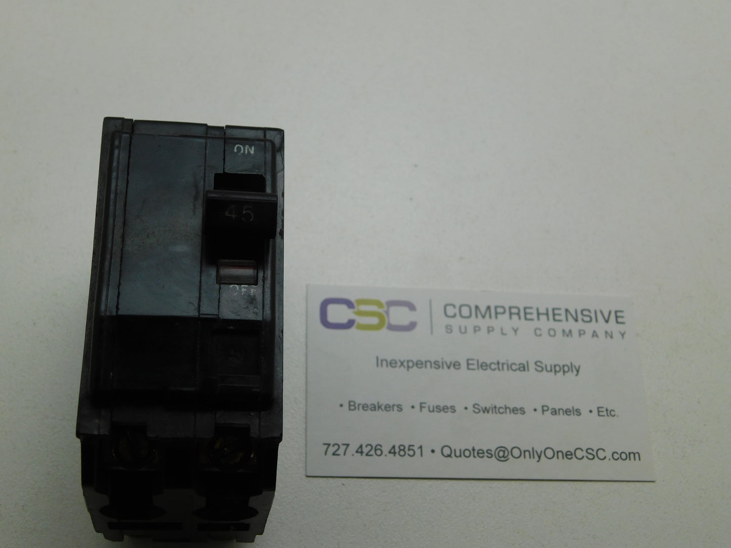QO245 - Square D 45A Amp 2P Pole 10kA@120/240V Plug On Black Circuit Breaker