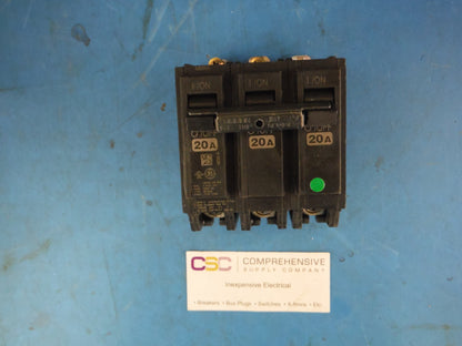 THQB32020 - GE 20A Amp 3P Pole 10kA@240V Bolt On Circuit Breaker